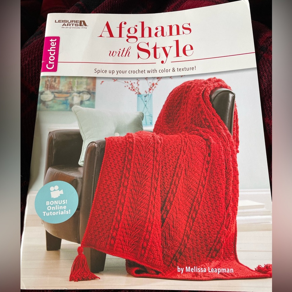 Afghans with Style book by leisure arts, crochet version